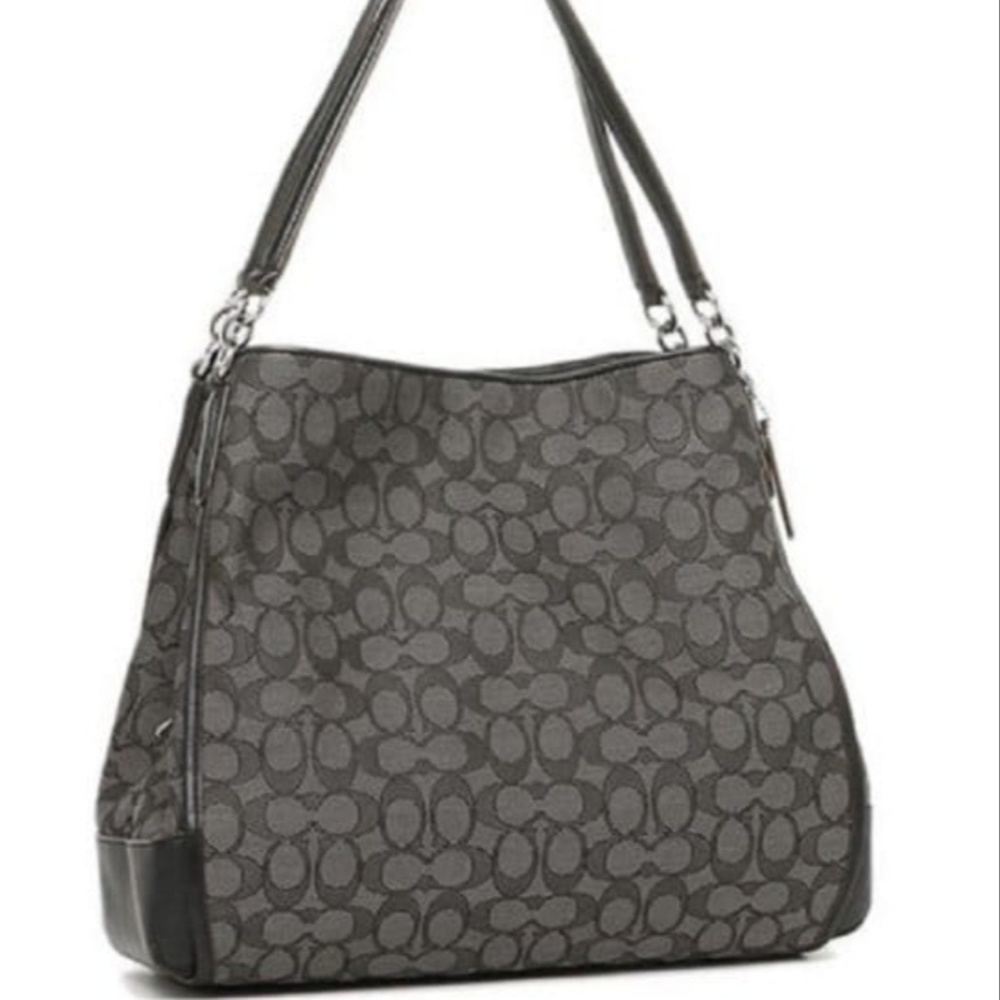 Coach Phoebe outline signature smoke/ black